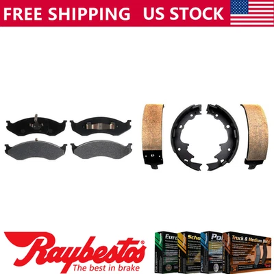 Pastillas de freno delanteras metálicas y zapatas de freno traseras orgánicas para Jeep TJ 1997-2006 Foto 1 de 4