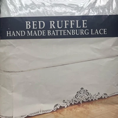 Battenburg 蕾丝床裙白色正装全新 OG 包装经典小屋 — 第 1/4 张图片