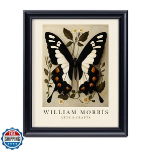 Gerahmtes William Morris Leinwand Wandbild Dekor, Schmetterling Bauernhaus Wanddrucke  - Bild 1 von 5