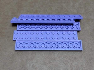 LEGO Parts - Lavender Plate 2 x 12 - No 2445 - QTY 5 - Picture 1 of 1