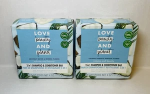Lote de 2 Champú y Acondicionador Barra Love Beauty And Planet 4oz Volumen 2 en 1 - Imagen 1 de 9