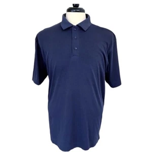 SPYDER Polo Shirt Mens Large L Navy Blue Short Sleeves Pima Cotton Blend  - Picture 1 of 7