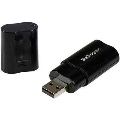 StarTech.com USB Sound Card - 3.5mm Audio Adapter - External Sound Card - Black  - Image 1 of 4