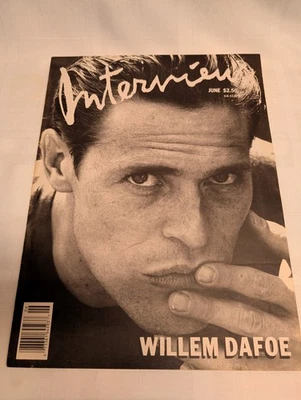 1988 Interview Magazine Warhold WILLIAM DAFOE Lorne Michaels Gore Vidal Lauper+ Foto 1 de 4