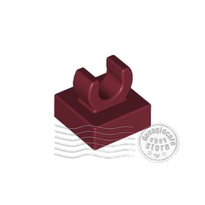 4x LEGO 15712 Tile Modified with clip 1x1 Dark Red | 6071222, aka 2555 6030699 - Picture 1 of 1
