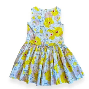 Crewcuts Yellow Floral Sleeveless Sundress 6 - Picture 1 of 7