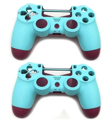 2 Set of Shell Controller Housing Case For PS4 DualShock Berry Blue Teal Purple - Image 1 of 3