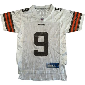 Reebok Cleveland Browns NFL Trikot Jugend Medium Frye #9 weiß Vintage Football - Bild 1 von 11
