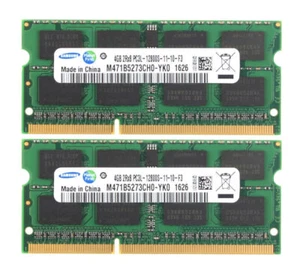 Samsung 8GB 2X 4GB PC3L-12800 DDR3 1600Mhz SODIMM Memory for Dell Latitude(E6420 - Picture 1 of 8