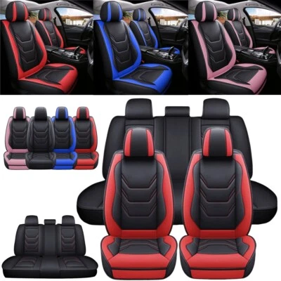 For BMW Car 5 Seat Covers Full Set 3D PU Leather Front Rear Cushion Non-Slip Pad Foto 1 de 4