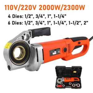 2KW/2.3KWW 110V/220V Handheld Electric Pipe Threader Threading Machine 4/6 Dies - Picture 1 of 18