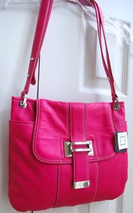 🆕LEATHER XBODY SHOULDER BAG 12x10" HANDBAG LONG STRAP Hobo Purse Designer NWT - Picture 1 of 5
