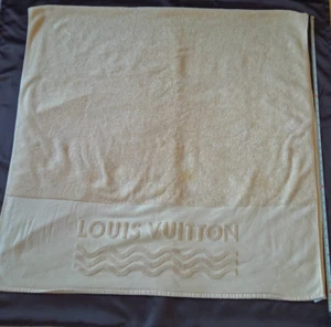 AUTHENTIC USED - Louis Vuitton Cream Beige Monogram LVacation Towel Cotton - Picture 1 of 8