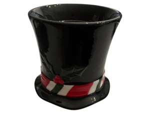Yankee Candle Electric Tart Wax Warmer Ceramic Top Hat Snowman Hat Retired Works - Picture 1 of 5