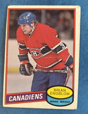 1980-81 O-PEE-CHEE  #304 BRIAN ENGBLOM Montreal Canadiens NHL Vintage OPC - Image 1 of 2