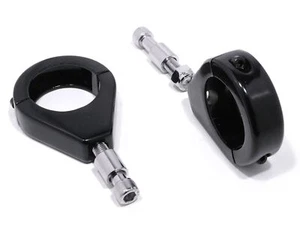 Supporto frecce fissaggio morsetti nero forcella per Harley 39mm Black Custom HD - Foto 1 di 2