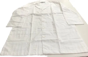 Landau White Unisex 3-Pocket Full-Length Lab Coat Size 44 - Picture 1 of 3