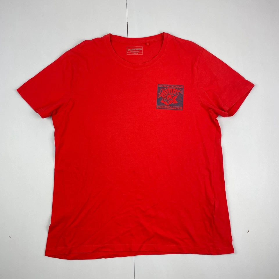 Camiseta Craghoppers Grande Roja Para Hombre Estampado Gráfico Regular Hello Horizon Foto 1 de 4