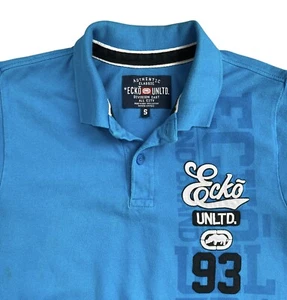 Vintage Ecko Unlimited Authentic Classic Polo Shirt Men's S Blue Collared INDIA - Picture 1 of 21