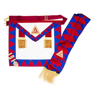 New Masonic Royal Arch Principals Apron, Sash, Jewel & Gloves RA Chapter Regalia - Picture 1 of 3