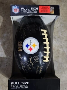 2014 Pittsburgh Steelers Football Black "Autographed" NFL - Picture 1 of 4