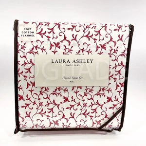LAURA ASHLEY Full Flannel Bed Sheet Set 4pc 100% Cotton New - Picture 1 of 4