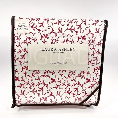 Conjunto completo de lençóis de flanela LAURA ASHLEY 4 peças 100% algodão novo - Imagem 1 de 4