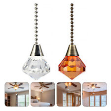  2 Pcs Ceiling Fan Pendant Home Decoration Hanging Chain Diamond