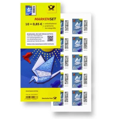 10 Stück 0,85 EUR 85 Cent postfrische selbstklebende Briefmarken Frankaturware - Bild 1 von 3