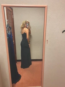 Long Black Prom Dress, Size 2, New With Tags - Picture 1 of 2