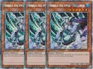 Yu-Gi-Oh! 3x Mobius the Frost Monarch RA03-EN142 Platinum Secret Rare Playset - Picture 1 of 1