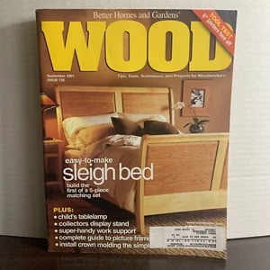 Wood Magazine September 2001 Easy-To-Make Sleigh Bed - First Out Of 5 Piece Set - Picture 1 of 4