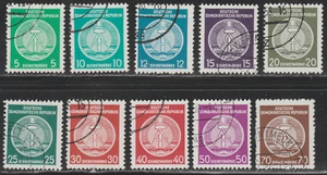 DDR 1954-56 SC# O18 - O27 - Arms of Republic - CTO Lot # 247 - Picture 1 of 2