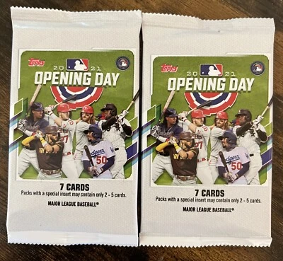 2 Packs 2021 Topps Opening Day Baseball Sealed (Bohm, Tarik Skubal RC?) - Image 1 of 3
