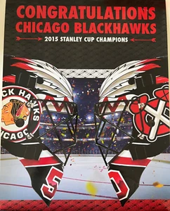 CHICAGO BLACKHAWKS 2015 NHL STANLEY CUP CHAMPS 24" X 18" POSTER - Picture 1 of 1