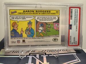 2005 Aaron Rodgers Bazooka Comics Rookie Card PSA 10 Packers Jets
