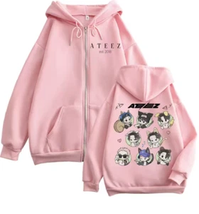 Felpa con cappuccio non ufficiale ATEEZ 2025 World Tour In Your Fantasy Merch Zipper per Atiny - Foto 1 di 10