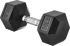 Rubber Hex Dumbbell Hand Weight - Picture 1 of 20