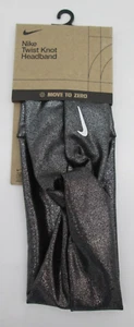 Nike Women's Twist Knot Headband Move To Zero Black Metallic K2 - Picture 1 of 4