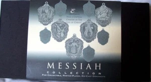 Colección Messiah 5 adornos navideños coleccionables chapados en peltre, fundidos a presión nuevos en caja - Imagen 1 de 4
