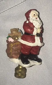 B6 Christmas 3” Santa Claus Finial Lamp Shade Topper Nut Figurine Ornament - Picture 1 of 7