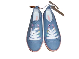 NWT Gymboree Girls Size 12 Tennis Shoes Sneakers Chambray Blue NEW - Picture 1 of 5