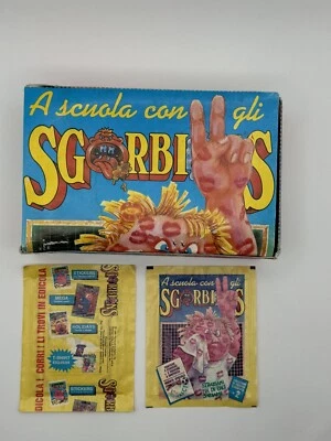 1990 Topps Garbage Pail Kids Sgorbions 2 Италия - 1 запечатанная упаковка - итальянский GPK - Изображение 1 из 4