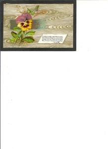 VINTAGE PC  "Looking for Your Letter" 3-20-1911 Golden, IL.   Pansey & Poem - Picture 1 of 2
