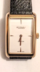 Rotary Ladies LS90982/02 White Dial, Black Leather Strap Watch- 100m - Picture 1 of 10