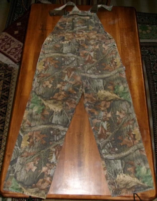 Vintage Walls Outdoors Advantage Timber Camo Carpenter Overalls Button Fly Mens - Image 1 of 4