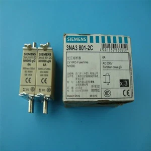 3pcs/1Box Nuovo Siemens 3NA3801-2C Fusibile 6A 500V SPEDIZIONE VELOCE - Foto 1 di 2