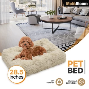 Pet Dog Cat Bed Fluffy Plush Soft Cuddler Cushion Washable Sleeping Kennel Nest - Picture 1 of 24