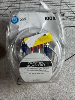 Onn 100ft BNC and DC Cable Security Cable Camera and Monitoring Systems - Image 1 of 4