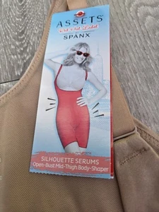 Assets Red Hot Label Spanx Silhouette Serums Open-Bust Mid-Thigh Body Shaper, S - Picture 1 of 10